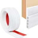 SUNMON Silicone Door Draft Stopper  39 inches Door Seal Strip for Under Door Seal Gap Interior & Exterior Doors Weather Stripping Soundproof White (White 1M/30in)