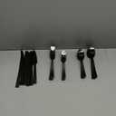 HaWare Silverware Set, 40 Pieces Stainless Steel Square Flatware Cutlery for 8, Modern Tableware Eating Utensils for Home, Matte Finish, Dishwasher Safe (Matte Blackclose black gray)