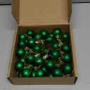 Sumind 48 Pieces Christmas Ball Ornaments Mini Matte Multicolor Hanging Ornament Xmas Ball Tree Miniature Decorations for Christmas Tree Party Decor(1 Inch,Green)
