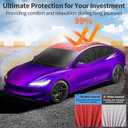 2025 Upgrade Sunshade Roof for Tesla Model 3 Highland 2024 2025 [No-Gap/Sag-Free] Heat Insulation Glass Roof Sunshade Sunroof for Tesla Model 3 Accessories 2025 2024 Red