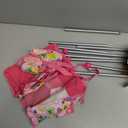 Toy Baby Doll Crib for 18'' Dolls, Cute Pink Heart Designed Baby Doll Bed with Carry Bag, Toy Crib Doll Furniture for 3 Years+ Girls