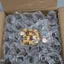 50 ml (1.7oz) Mini Small Glass Bottles With Leak Proof Gold Caps, Aluminum Lids, 24 Pack, For Liquor Wine Alcohol Ginger Shots Samples Decorative