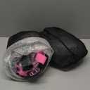 QingSong Full Face Snorkel Mask for Adults, Snorkeling Gear with Camera Mount, 180 Degree Panoramic View Snorkel Set Anti-Fog Anti-Leak (Small-Medium, 2 Pack - Black+Pink)