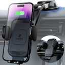 ZeeHoo Wireless Car Charger, 15w Fast Charging, Auto Clamping Car Phone Mount, Cell Phone Holder Charger, for iphone17 16 15 14 13 12 11 Pro Max Xs, Etc. (Black)