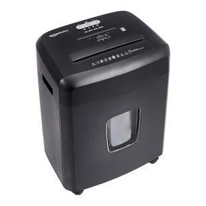 Amazon Basics 18 Sheet Cross Cut Paper, CD, and Credit Card Shredder with 6 Gallon Bin, 30 Minutes Continuous Run Time, Black