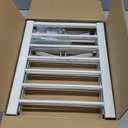 White Metal Dog Gate for Small Dogs - 13.3" Short Freestanding Puppy Gate with Retractable Sliding Rail, No Installation, Indoor/Outdoor Use, Foldable & Portable Pet Barrier