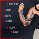 Zenooze's Power Twister Flex Bar, The Ultimate Upper Body Exercise Equipment for Strengthening Your Chest Workout, Shoulders,Biceps, Arms, Forearm Strengthener, Resorte para Hacer Ejercicio