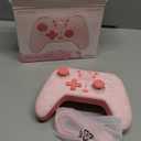 Kuitmor Pink Switch Controller,Hello Kitty Hall Effect Controllers Wireless for Switch 2/1/OLED/Lite,PC,Android,iOS, Bluetooth + Wired + 2.4G Receiver (Sold Separately),1000mAh Battery,6-Axis Gyro,Dual Vibration,RGB Breathing Light