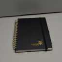 POPRUN Lined Spiral Journal Notebook for Women & Men, 7-1/4" x 9-1/2", 220 Numbered Pages, College Ruled Hardcover Notebook for Work, Journals for Writing, 120 GSM Thick Paper - Black