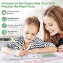 Magical Handwriting Workbooks Handwriting Practice Copybook, Handwriting Aid Magic Pen Reusable Copybook Grooves Template Design for Children Books Suitable for Children's Learning (4)