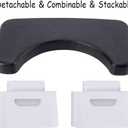 7 inch Folding Toilet Stool, Squatting Poop Stool, Bathroom Potty Step Stool, Toilet Assistance Steps, Step Stool, Fits All Toilets, Detachable  Stackable, for Healthier Toilet Posture (Black)