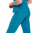 Natural Uniforms Womens Cool Stretch Modern Tuck-In Top Yoga Jogger Scrub Set, XXL