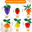 Outus 12 Pcs Fruit Party Decorations Honeycomb Hanging Tissue Paper Ball Strawberry Apple Table Centerpieces for Dancing Fruit 1st Birthday Decorations Twotti Hawaiian Tropical Themed Party Supplies