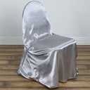  Silver Universal Satin Chair Covers, 1 Pack