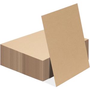 Calenzana 50 Pack 11x14 Inch Brown Corrugated Cardboard Sheets Flat Cardboard Sheets for Packing Mailing Divider and DIY Crafts
