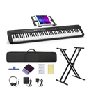 88 Keys Foldable Electronic Piano with Premium Sound Effects, Portable and Space Saving Foldable Keyboard for Students and Home Use
