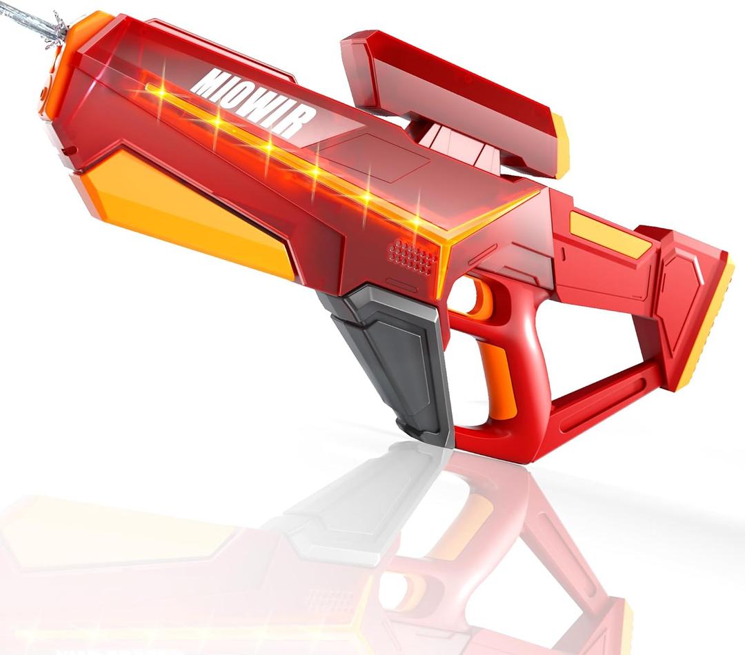 Electric Water Gun for Adults Kids - Powerful Automatic Squirt Gun Long Range Large Capacity, Auto Water Blaster Summer Outdoor Pool Beach Toys Gifts for 6 7 8 Year Old Boys Girls(Red)