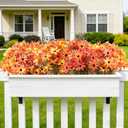 6 Bundles Artificial Flowers for Outdoors Indoor Decor, Vintage Silk Flowers Realistic UV Resistant Fake Flowers Faux Plants for Garden Patio Porch Box Home Decor (Mixed Color)