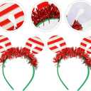 FRCOLOR Hair Decorations Christmas Decorations 9 pcs Christmas Candy hair hoop party hair decoration candy cane hairband Cane Headband Decor