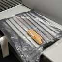 29.5-40.5" Baby Gate for Stairs, Dog Gate for Doorways, Walk Thru Auto Close Metal Baby Safety Gate for The House, Stairs and Doorways, Child Gate Pressure Mounted, Pet Gate for Dog Indoor - Black