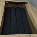 downluxe Indoor Chair Cushions for Dining Chairs, Soft and Comfortable Textured Foam Kitchen Chair Pads with Ties and Non-Slip Backing, 16" x 16" x 2", Black, 4 Pack