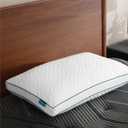 Beautyrest Deluxe Down Alternative Pillow  Queen Size  Medium Support for All Sleep Positions, Cooling InfiniCool Technology, Breathable & Removable Knit Cover, Premium Fiber-Blend Fill