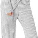 PrinStory Womens Pajama Sets Pajamas Fall Winter Long Sleeve Lounge Set Two Piece Soft Pjs (XXL)