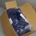 Westinghouse Electric Snuggle Throw Blankets with Foot Pocket, Wearable Heated Blanket with Sleeves, 6 Heating Levels & 2 to 10 Hours Heating Time Settings, 50 * 70"+18", Navy (Navy Blue&ivory)