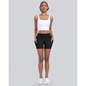 CHRLEISURE Womens Biker Yoga Shorts with Pockets: High Waisted Tummy Control Spandex Workout Athletic Gym Shorts 1 Packs(1Black L) CHRLEISURE Womens Biker Yoga Shorts with Pockets: High Waisted Tummy Control Spandex Workout Athletic Gym Shorts 1 Packs(1Black L)