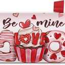2 x Valentines Day Dessert Mailbox Cover Magnetic Standard Size 20.5"x18", Pink Red Love Heart Cupcake Donut Decorative Post Letter Box Wrap Decor, Anniversary Wedding Garden Yard Outdoor Decoration