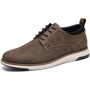 DECARSDZ Mens Dress Shoes Casual Oxford Shoes Business Formal Derby Sneakers Walking Shoe, Size 10.5 (Brown)