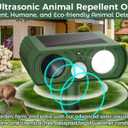 Upgraded Solar Ultrasonic Animal Repellent Outdoor, Deer Repellent Devices Motion Detection, Waterproof Cat Squirrel Mouse Raccoon Dog Repellent Deterrent with LED Flash Lights for Yard Farm Garden
