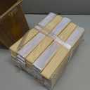 Sepwedd 50pcs White Paper Hand Fan Bamboo Folding,Handheld Paper Folded for Wedding Party and Home Decoration