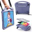 Bam Bino Space Suit Kids Case for iPad Pro 12.9" 3rd/4th/5th/6th Generation (2018-2022) Models [Not for iPad Pro 12.9 1st/2nd Gen] Screen Guard, Handle, Shoulder Strap, Pencil Holder Color: Nebula Violet