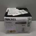 AROMA Rice Cooker, 3-Cup (Uncooked) / 6-Cup (Cooked), Small Rice Cooker, Oatmeal Cooker, Soup Maker, Auto Keep Warm, 1.5 Qt, White, ARC-363NG