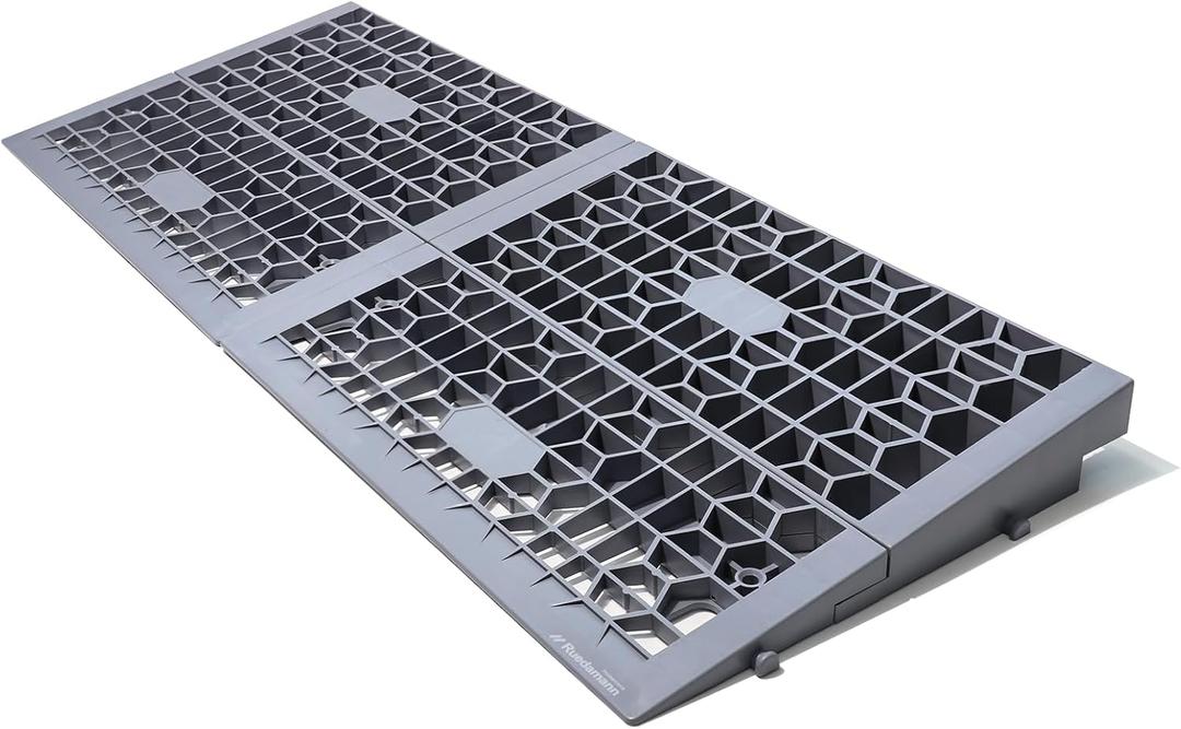 Ruedamann 2" Rise X 32" Modular Threshold Ramps for Doorways, 3000 Lbs Capacity Car Ramp for Home Entrance, Portable Shower Ramp for Doorways, Steps, Power Wheelchairs, Scooters, Carts, Trolley