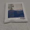 White Boho Fabric Shower Curtain 72 x 72 Inches, Modern Shabby Chic Textured Tufted Chevron Striped Minimalist Cloth Bathroom Shower Curtain