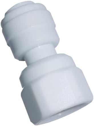 MALIDA 1/4" OD Tube x 7/16"-24 UNS Tube Push to Connect Fittings for Reverse Osmosis RO water filter System Faucet Adapter (pack of 9)