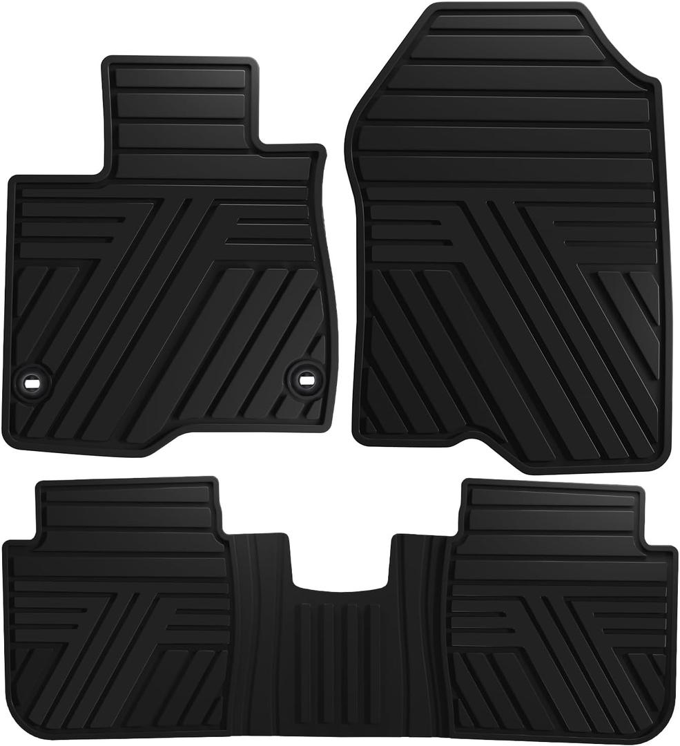 Floor Mats Fit for Honda CR-V 2026 2025 2024 2023 (Gasoline & Hybrid & e:FCEV), All Weather Custom Fit Heavy Duty Anti-Slip Car Mats for CRV, 1st & 2nd Row Black