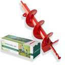 4x16 Upgraded Auger Drill Bit with Sharp Thickended Blades and Steel Cemented Carbide, Ice Augers for Ice Fishing Intensive Blades for Planting for 3/8" Hex Drive Drill