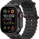 MoKo Ocean Band Compatible with Apple Watch Ultra 3/2/1 49mm, Upgraded Silicone Sports Bands 46mm 45mm 44mm for Men Women, Series 11/10/9/8/7/6/5 SE3/2/1 Breathable Strap with Metal Connector (Normal)