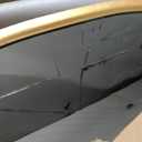 40"x29" Large Arched Gold Wall Mirror,Scalloped Edge Modern Bathroom Mirror