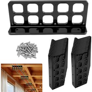 25 Pcs Cable Chase-Wire Bracket Fits NMB Electrical Cord Organized Management, Cable Support Wire Bracket Holder W/Screws, NM Cable Support Organizer, Electrical Wire Dispenser,1-Inch 10-Hole Diameter