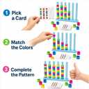 Color Stack Challenge Game-Fast-Paced Color Match Stacking Board Game Quick Thinking Head-to-Head Party Game for Family Game Night Travel-Friendly Competition Set for 2-4 Players