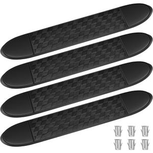 4" Nerf Bar Replacement Pads with 6 Holes, 24" X 4" Non-Slip Replacement Step Pad Compatible with Popular 4" Oval Tube Nerf Bars, 4 Pack. Easy InstallationVerify Tube Size & Hole Spacing!
