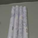4 x Abyssaly Light Blue Peel and Stick Wallpaper Floarl Bird Contact Paper 17.3" x 196.8" Toile Modern Flower Leaf Wall Paper Self Adhesive Removable Vinyl Wrap for Bathroom Bedroom Kitchen Wall Decor