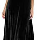 R.Vivimos Womens Fall Velvet Maxi Dress 2025 Short Sleeve V Neck Elegant Vintage Flowy Long Dresses XL