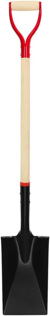 VNIMTI Spade Shovel for Digging, Heavy Duty Spade Shovel with Wooden D-Handle, Square Flat Shovel for Gardening and Edging, 45 Inches