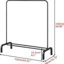 Clothes Rack Metal Clothing Rack with Bottom Shelf Garment Rack for Hanging Clothes Shirts Jeans and Coats Black
