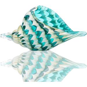 Qf Hand Blown Seashell, Beautiful Home Decor, Handmade Glass Art, Glass Conch